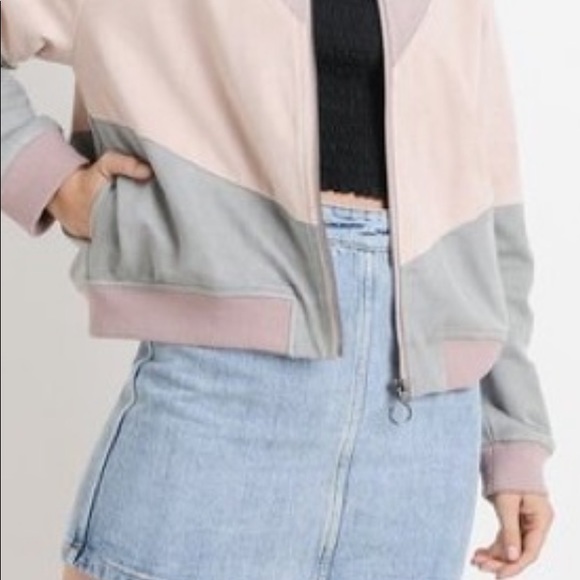 Paper Crane color block bomber jacket size Medium - Picture 2 of 8